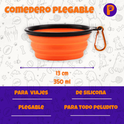 Comedero Bebedero Plegable Portatil