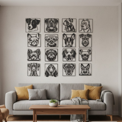 Cuadro Decorativo Calado Figuras de Varias Razas