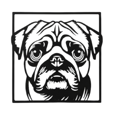 Pug Cuadro Decorativo Calado Figuras de Varias Razas
